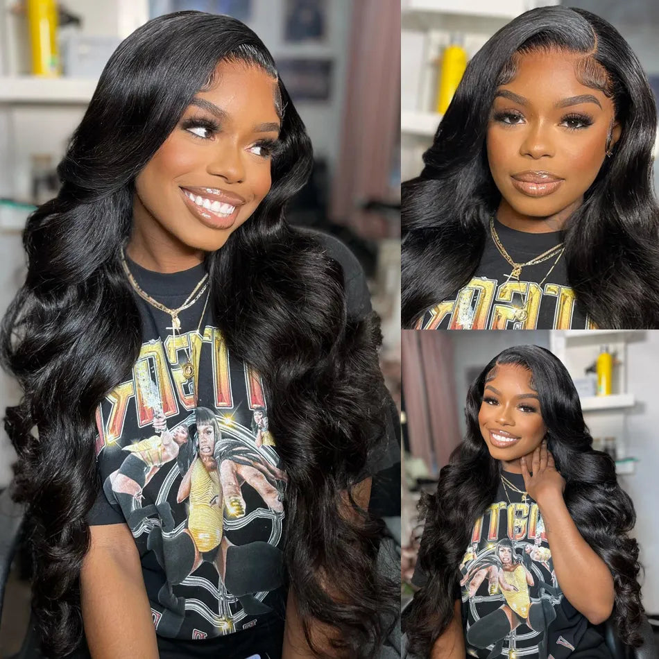 HD Transparent 13x4 13x6 Body Wave Lace Front Human Hair Wigs Glueless