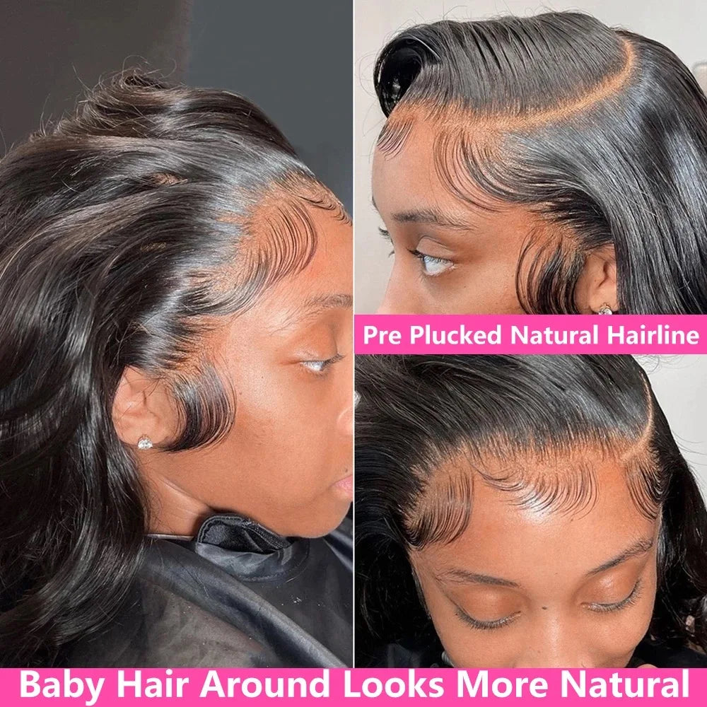 HD Transparent 13x4 13x6 Body Wave Lace Front Human Hair Wigs Glueless