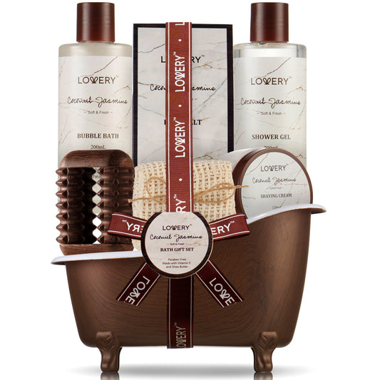 Coconut Jasmine Deluxe Spa Kit - 7Pc Grooming Self Care