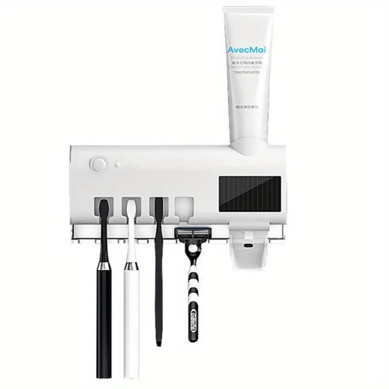 Smart UV Toothbrush Sanitizer: Keep Your Family's Toothbrushes Clean and Organized with This Wall Mounted Dispenser!