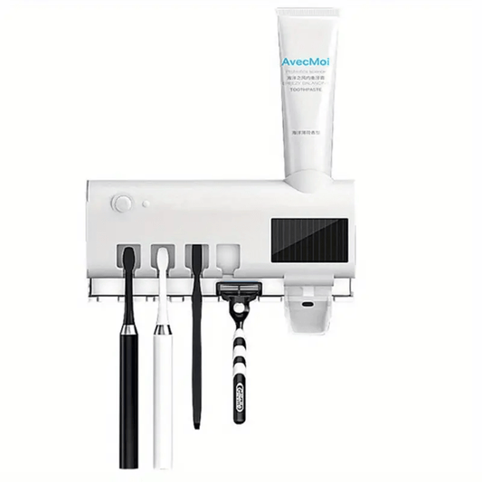 Smart UV Toothbrush Sanitizer: Keep Your Family's Toothbrushes Clean and Organized with This Wall Mounted Dispenser!