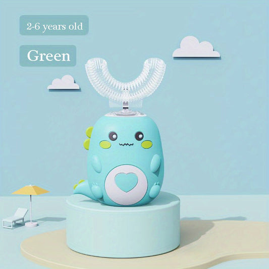 Cartoon Electric Toothbrush for Kids - 3 Cleaning Modes, 60s Smart Reminder, Food-Grade Silicone, IPX7 Waterproof - Perfect Birthday Gift for Toddlers Age 2-6