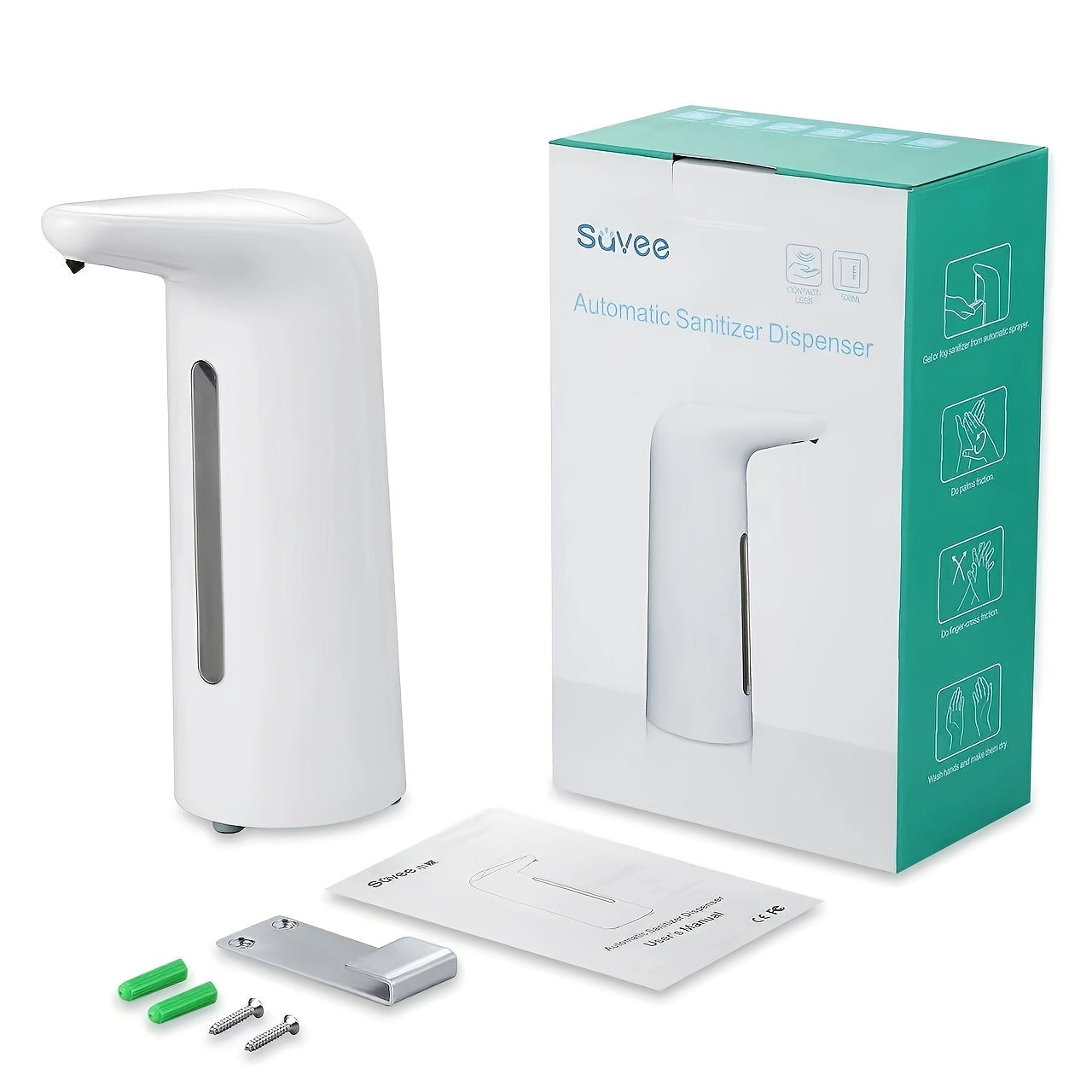 17oz Touchless Automatic Soap Dispenser - Battery Operated w/ Adjustable Volume Control - Perfect for Commercial & Household Use (Battery Not Included)