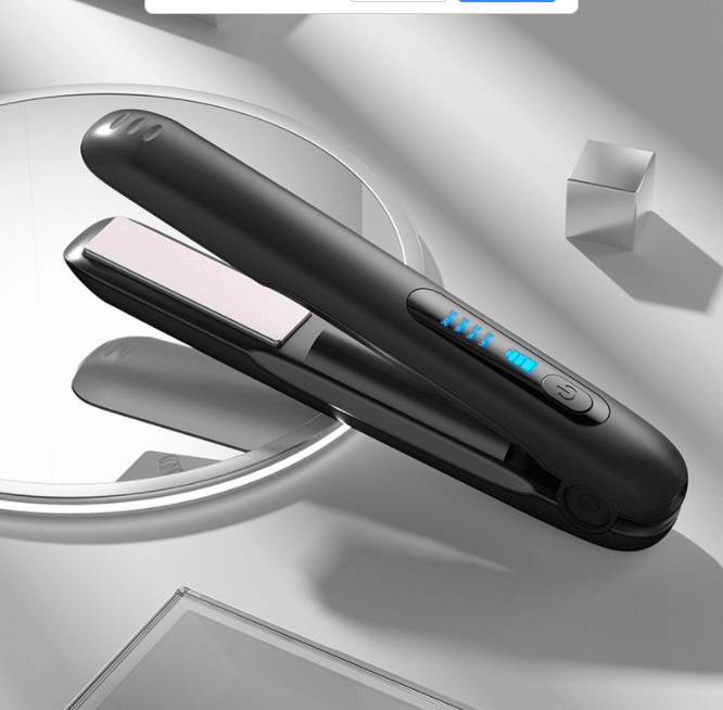 Wireless Hair Straightener Flat Iron Mini 2 IN 1 Roller USB 5000mAh Max 200 Degree Portable Cordless Curler 4 Levels Dry And Wet Uses - amazitshop