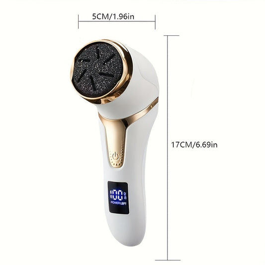 Rechargeable Electric Foot Callus Remover - Portable Pedicure Tool for Dead, Hard, Cracked, Dry Skin - Professional Pedi Feet Care - Ideal Gift - Support Full Body Washing