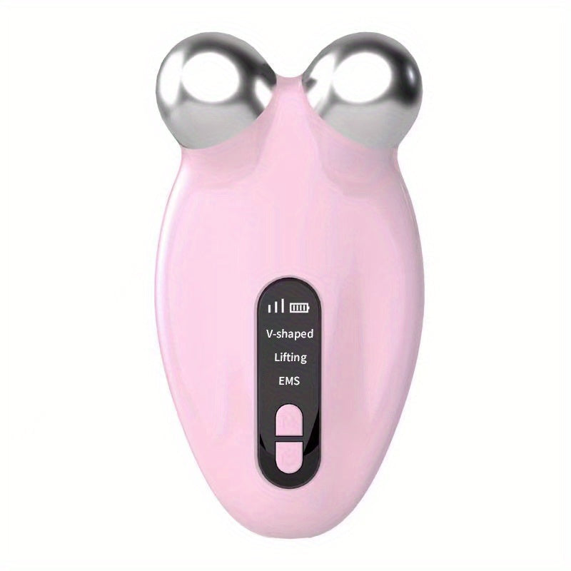 Sonic Electric Facial Massager - Gold V Shape Firming Vibrating 3D Roller for Face Lifting, Body Slimming, and Beauty Care