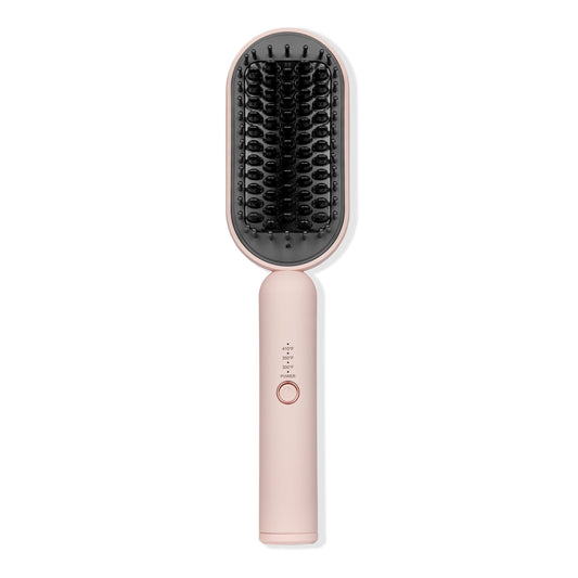 Image with blush hot brush tool against a white background.