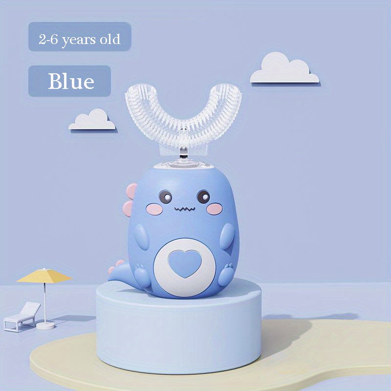 Cartoon Electric Toothbrush for Kids - 3 Cleaning Modes, 60s Smart Reminder, Food-Grade Silicone, IPX7 Waterproof - Perfect Birthday Gift for Toddlers Age 2-6